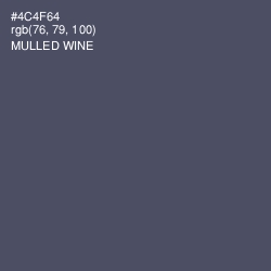 #4C4F64 - Mulled Wine Color Image